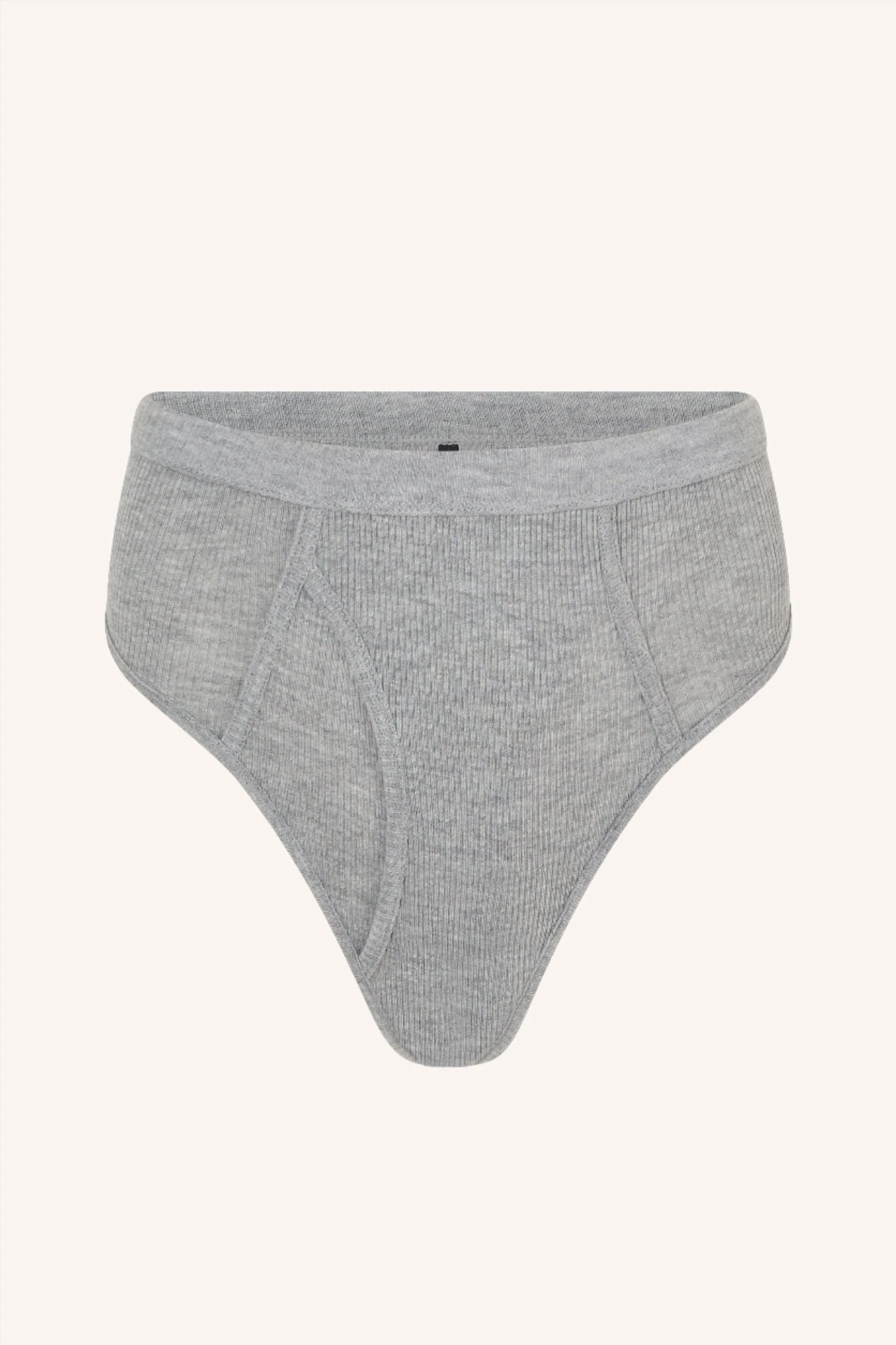 Rib Boyfriend Briefs Grey - Image 8