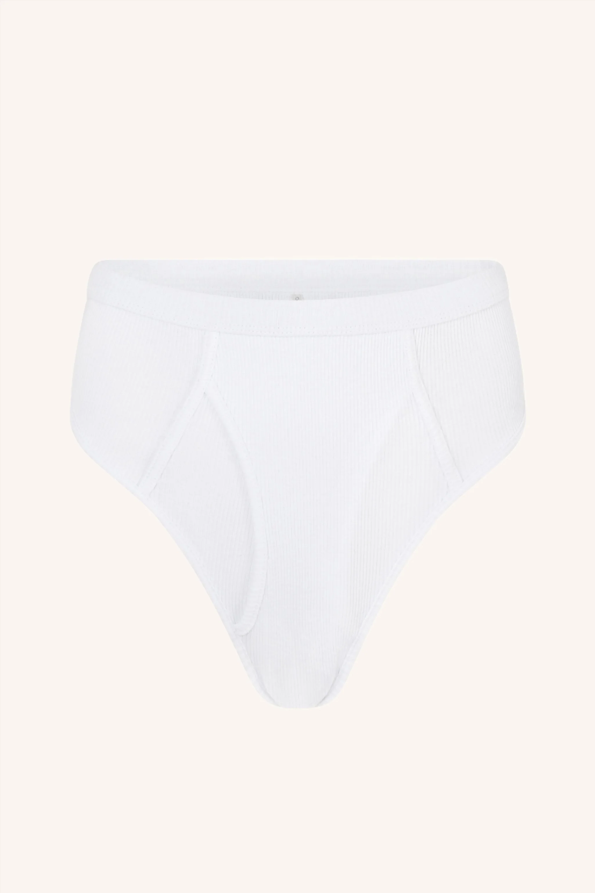 Rib Boyfriend Briefs White - Image 9